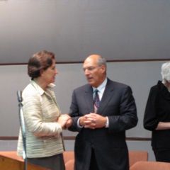 CBA President Terry Mascherin speaks with ISBA President Mark Hassakis