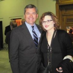 Newly sworn-in Judge William Mudge with his daughter, Lauren
