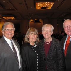 ISBA Past President Jack Carey, ISBA 3rd Vice President Paula Holderman, Supreme Court Justice Mary Jane Theis, ISBA Immediate Past President John O'Brien