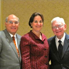ISBA President Mark Hassakis, CBA President Terri Mascherin and Chief Justice Fitzgerald