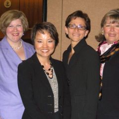Annemarie Kill, Chair of the Standing Committee of Women and the Law, Sonni Williams, Chair of Racial and Ethnic Minorities and the Law, NIU Law Dean Jennifer Rosato and event presenter and newly-elected ISBA 3rd Vice President Paula Holderman