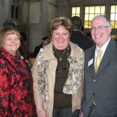 Mary Petruchius, Justice Susan Hutchinson, ISBA 3rd Vice President John Thies