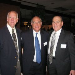 U.S. District Judge Michael Reagan, ISBA President-elect Mark Hassakis, and Michael Nester, Hudlin Memorial Award Recipient.