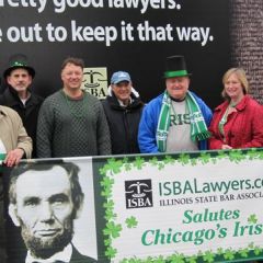 The ISBA's St. Patrick's Day sign and parade billboard