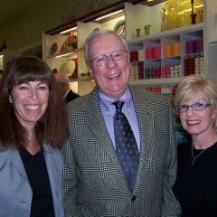 ISBA President John O'Brien with Janet Hassakis (right) and guest
