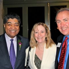 Cook County Chief Judge Timothy Evans (left), ISBA Assembly member Lori Levin and ISBA Board of Governors member Umberto Davi