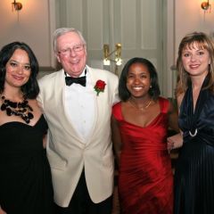 Event chair Adela Lucchesi, ISBA President and guest of honor John O'Brien, event adbook chair Kenya Jenkins-Wright and YLD Chair Kelley Gandurski