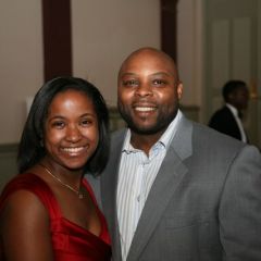 Event adbook chair Kenya-Jenkins Wright with her husband, James Wright