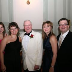 YLD incoming secretary Meghan O'Brien, YLD Secretary Heather Fritsch, ISBA President John O'Brien, YLD Chair Kelley Gandurski and YLD Vice Chair Robert Fink