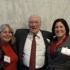 Distinguished Counsellor Edward R. Davis of Skokie with his daughters, Janice Davis (left) and Gail Schubert