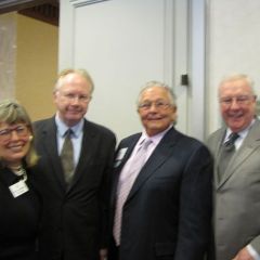 ISBA 2nd Vice President Paula H. Holderman, Illinois Supreme Court Chief Justice Thomas Kilbride, ISBA Past President Jack Carey and ISBA Past President John O'Brien