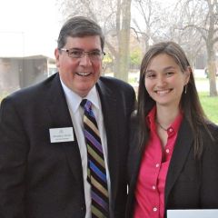 ISBA 3rd Vice President Richard D. Felice and new admittee Cari Miller