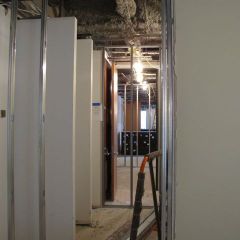 The framing for new walls is in place.