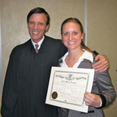 Justice Tom M. Lytton with new admittee Cara Luckey