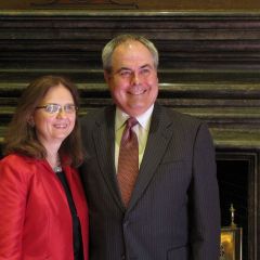 New admittee Norman P. Schroeder with retired judge Joan E. Smuda
