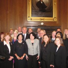 U.S. Supreme Court Justice Sonia Sotomayor (front row, center) with a group of new admittees