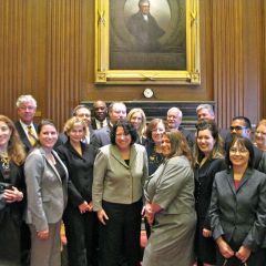 U.S. Supreme Court Justice Sonia Sotomayor (front row, center) with a group of new admittees