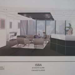 Artist's rendering of the Chicago office lobby