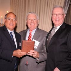 Laureate Davis Sosin (middle) with ISBA President Mark D. Hasskis and John G. O'Brien