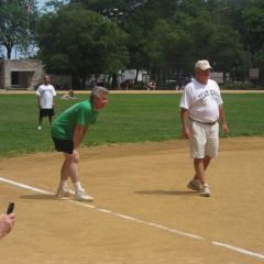 Due to a player shortage on the CBA team, ISBA Board member Carl Draper helped lead the green team to victory