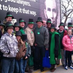 Members and leaders of the Illinois State Bar Association (ISBA), and their families, marched in the St. Patrick