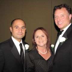 ISBA Board member and Justinian Secretary Frank Sommario, Justinian President Katherine Amari O'Dell and ISBA President Locallo