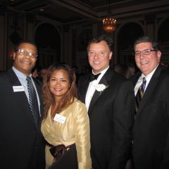 Appellate Court Justice Nathaniel R. Howse, Jr., ISBA Board member Jessica Arong O'Brien, President Locallo and ISBA 3rd Vice President Rick D. Felice