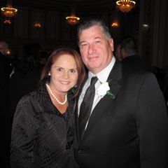 Justinian President Katherine Amari O'Dell and ISBA Board member Mauro Glorioso