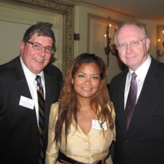 ISBA 3rd Vice President Rick D. Felice, ISBA Board member Jessica Arong O'Brien and Illinois Supreme Court Chief Justice Thomas Kilbride