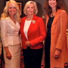 Luncheon Co-Chair Michele M. Jochner, Lilly Ledbetter, Dawn Dalton, Executive Director of the Chicago Metropolitan Battered Women's Network
