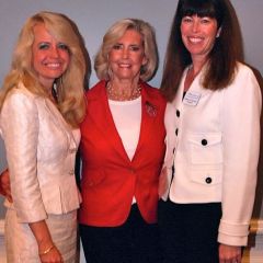 Michele Jochner, Lilly Ledbetter, Deane Brown, President of the Women's Bar Association of Illinois
