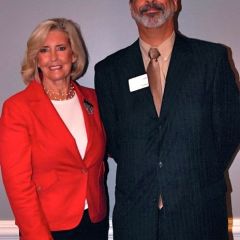 Lilly Ledbetter and Michael Strom, 1st Vice President of the Decalogue Society
