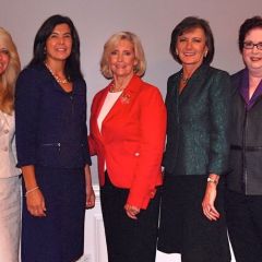 Michele Jochner, the Network's "Women of Influence"  -  Cook County State's Attorney Anita Alvarez, Lilly Ledbetter, Illinois Department of Healthcare and Family Services Director Julie Hamos, and Carol McGuire, event co-chair.
