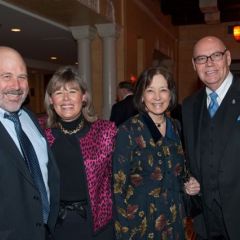 Dr. Robert Sufit, ISBA 3rd Vice President Paula H. Holderman, Judge Diane Wood of the United States Court of Appeals for the Seventh Circuit, and Chief Judge Holderman