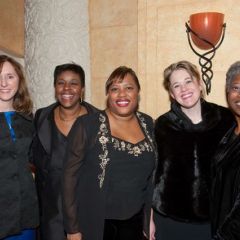 Michelle Owens, Deborah Cole, Hon. Patrice Ball-Reed of the Circuit Court of Cook County, Chicago Alumni Chapter Clerk Barbara Andersen, and Chicago Alumni Chapter Board member Mary Melchor