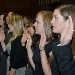 Taking the oath

