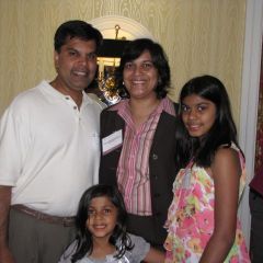 New admittee Sonali Sinha Srivastava and family