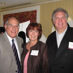 ISBA President Mark D. Hassakis with new admittee Kerry Peck and his wife, Hillary