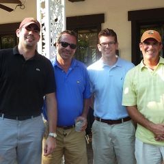Golf Outing Co-chair Brett Swanson, ATG Trust President and CEO Peter Birnbaum, YLD Council member George Schoenbeck III and ATG Trust Vice President Hank Shulruff