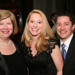 ISBA Diversity Leadership Chair Annemarie Kill, NIU law student Katie Haskins Becker and Katie's husband, Todd Becker