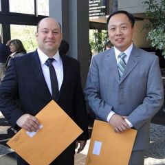 New admittees Tim Garris of Elgin and Jing Feng Song of Chicago 