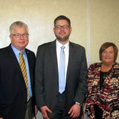 New admittee Christopher Allendorf with parents Steve and Dianne Allendorf.
