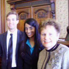New admittee Bradley P. Vallerius, new admittee Yasmeen Baig and Justice Rita Garman