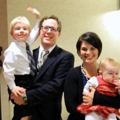 New admittee Dane C. Amundson (Champaign) w/wife and kids