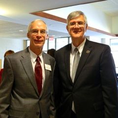 ISBA Treasurer Hon. Stephen R. Pacey with U.S. Judge Michael P. McCuskey