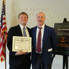 New admittee Joshua J. Houser (Springfield) with his father 