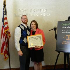 New admittee Kateah M. McMasters with her husband