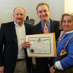 New admittee Robert W. Porter (Bloomington) and family