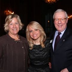 Hon. Naomi Schuster of the Circuit Court of Cook County, honoree Michele Jochner, and ISBA Past President John G. O'Brien.