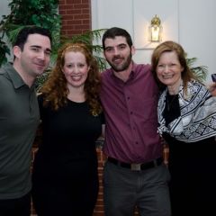 Champion Irish step dancer Kevin Horan; Irish step dance instructor Clare Orr; champion Irish step dancer Patrick Dillon; Julie Ann Sebastian
